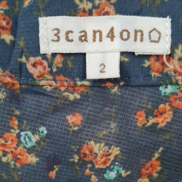 Size- M, 3can4on printed georgette top - Picture 6 of 7